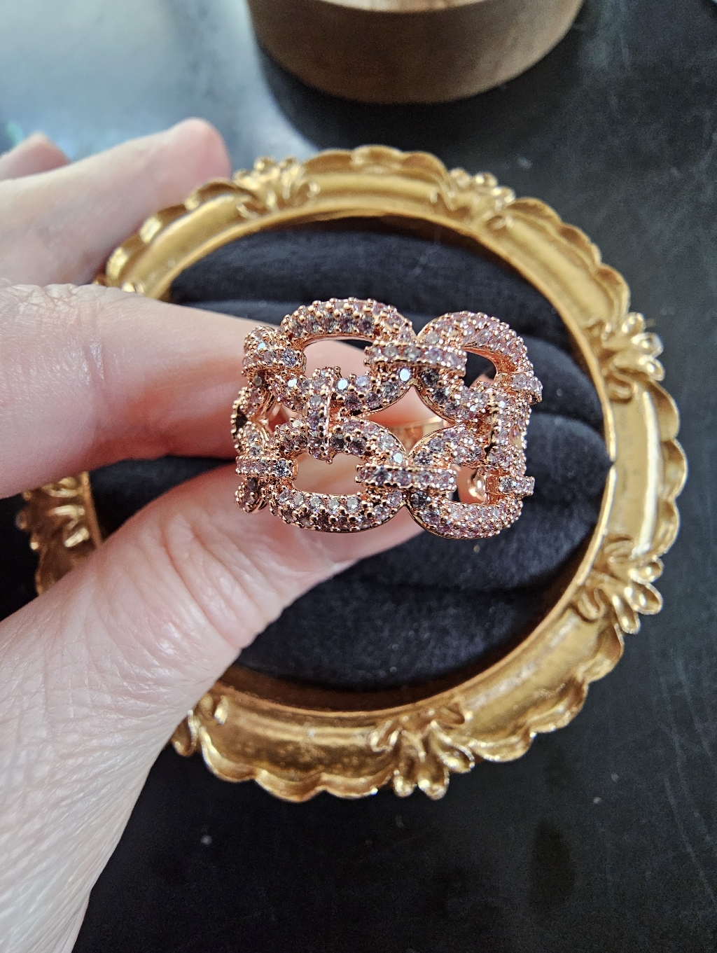 Rose Gold Plated Ring Size 9
